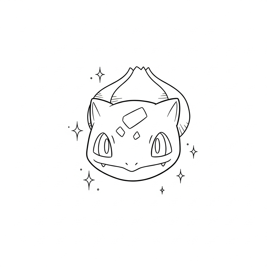 Tatuaje flash Bulbasaur