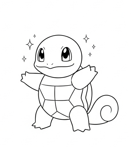 Tatuaje flash Squirtle